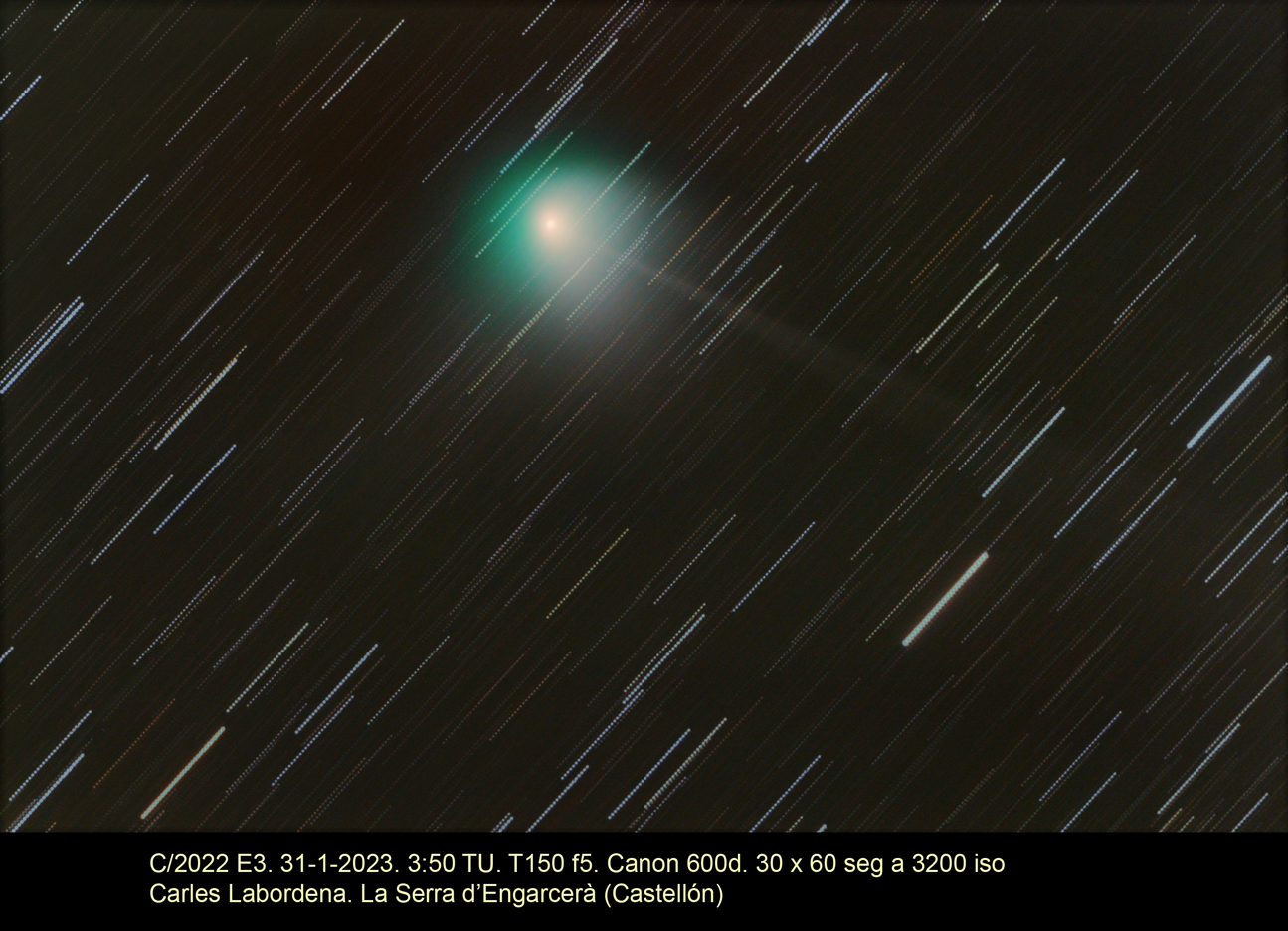 El cometa C/2022 E3 ZTF el 31-1-2023