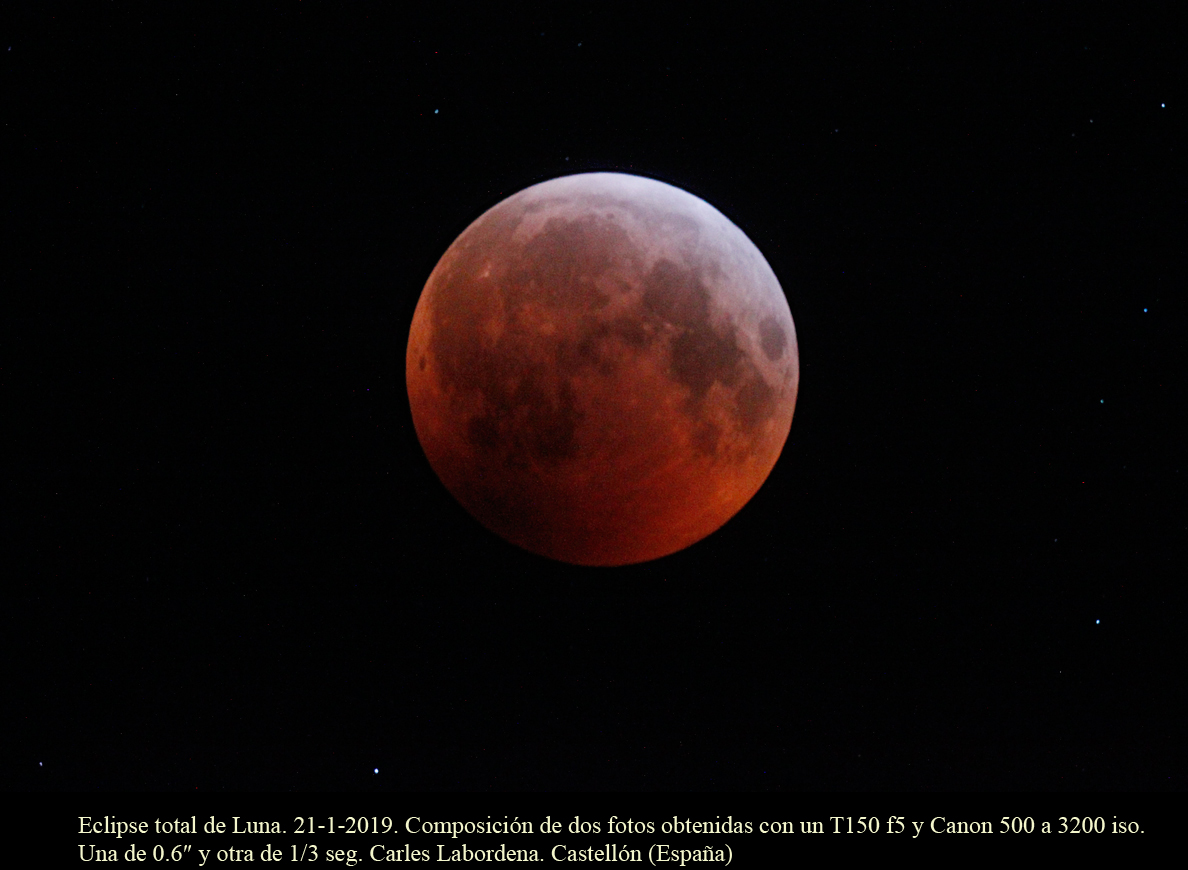 Eclipse total de Luna del 21-1-2019