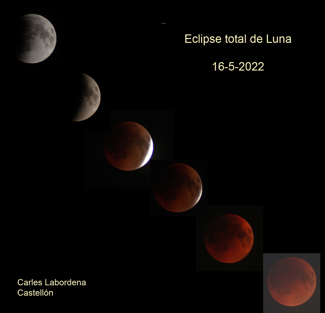 Eclipse total de Luna del 16-5-2022
